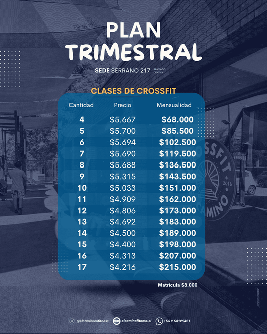 Plan Trimestral - Clases de CrossFit