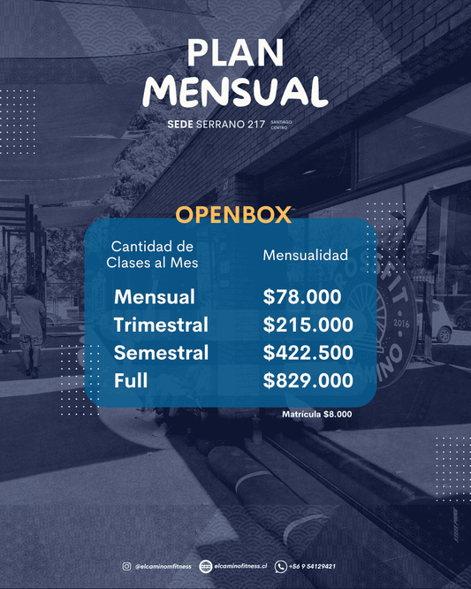 Plan Mensual - Open Box de CrossFit